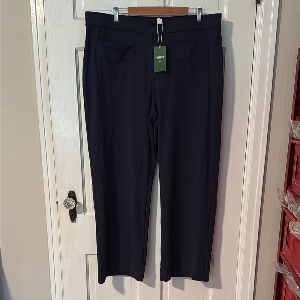 HALARA Women's Wide Leg Pants - Navy Blue